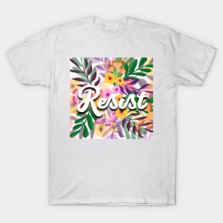 Resist floral design T-Shirt